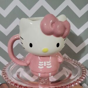 Hello Kitty Pink Skeleton Mug